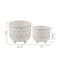 Flora Bunda 6" & 5" Geo Ceramic Pot With Legs Set